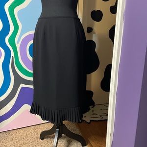 Black Skirt With Bottom Pleats
